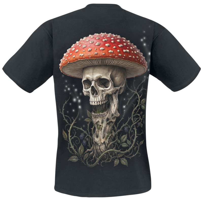 T-Shirt Manches courtes  de Spiral - Shrooms - S à 4XL - pour Homme - noir - Spiral - View 2