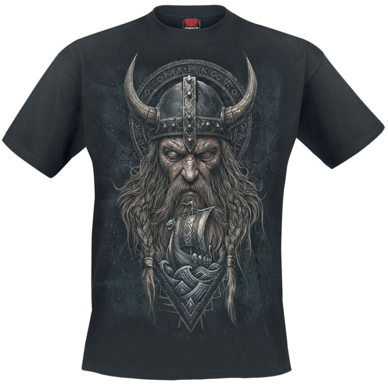 T-Shirt Manches courtes  de Spiral - Viking Norsemen - S à 4XL - pour Homme - noir - Spiral