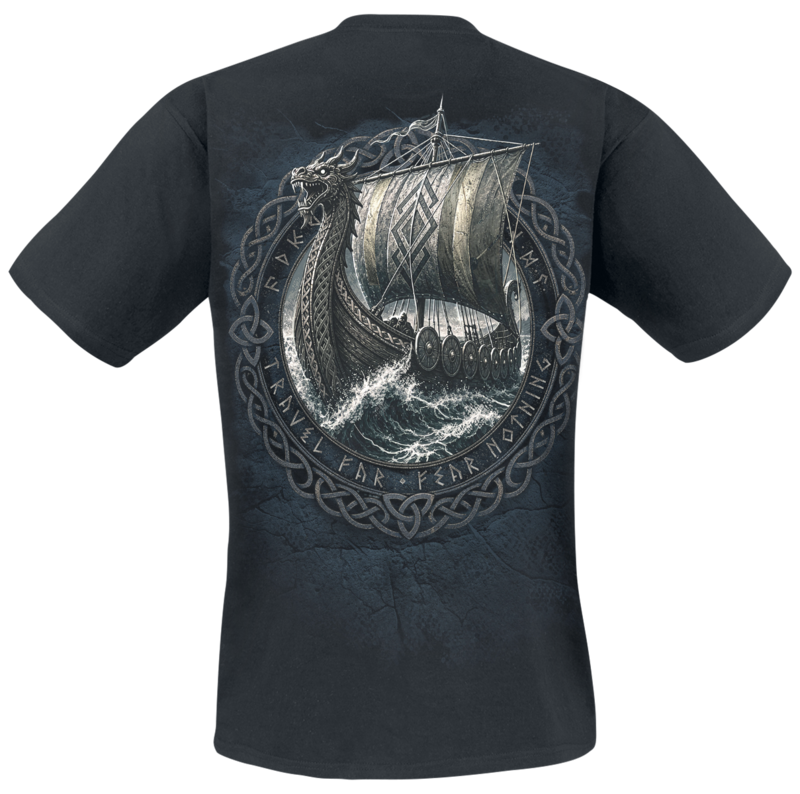 T-Shirt Manches courtes  de Spiral - Viking Norsemen - S à 4XL - pour Homme - noir - Spiral - View 2