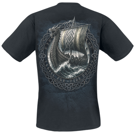 T-Shirt Manches courtes  de Spiral - Viking Norsemen - S à 4XL - pour Homme - noir - Spiral - View 2