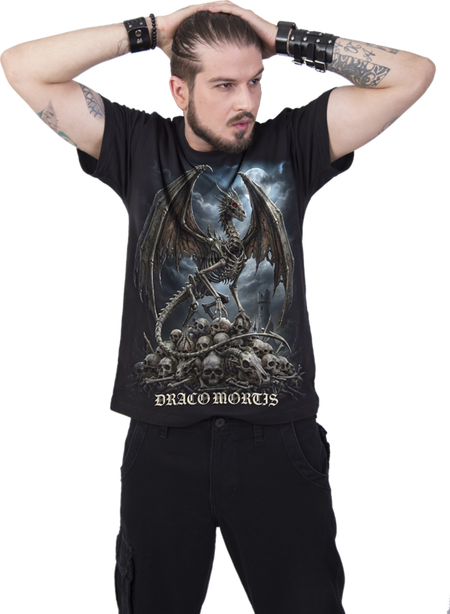 T-Shirt Manches courtes  de Spiral - Draco Mortis - S à 4XL - pour Homme - noir - Spiral - View 2