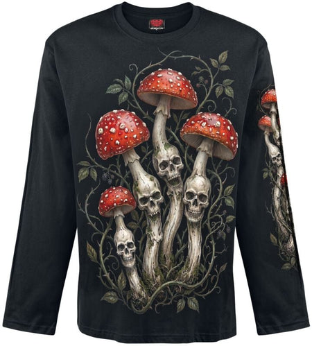 T-shirt manches longues  de Spiral - Shrooms - M à XXL - pour Homme - noir - Spiral