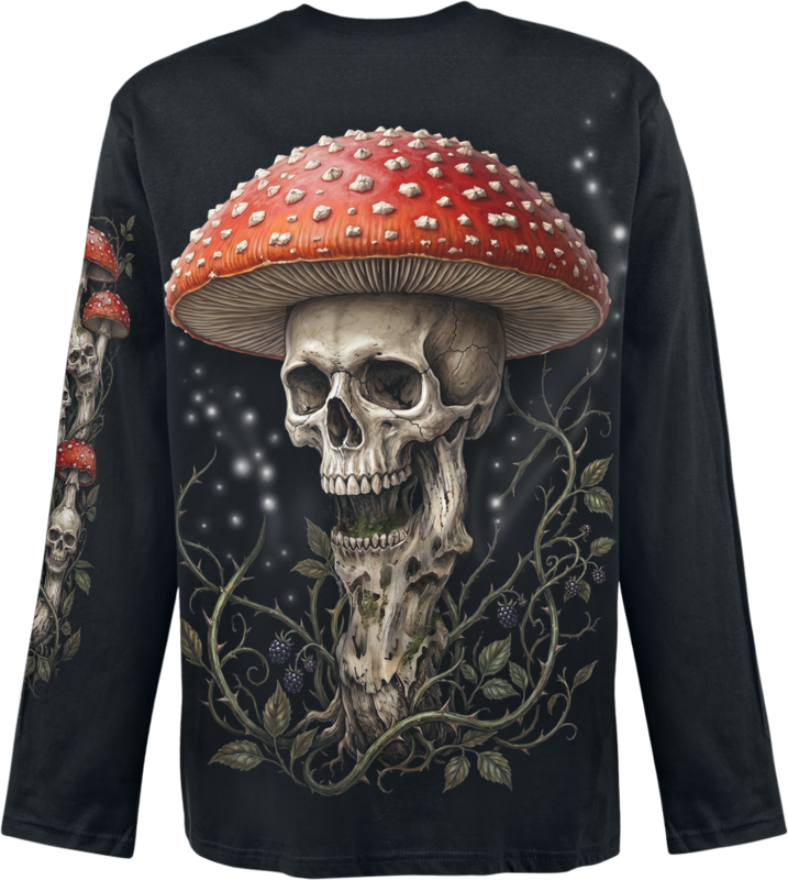 T-shirt manches longues  de Spiral - Shrooms - M à XXL - pour Homme - noir - Spiral - View 2