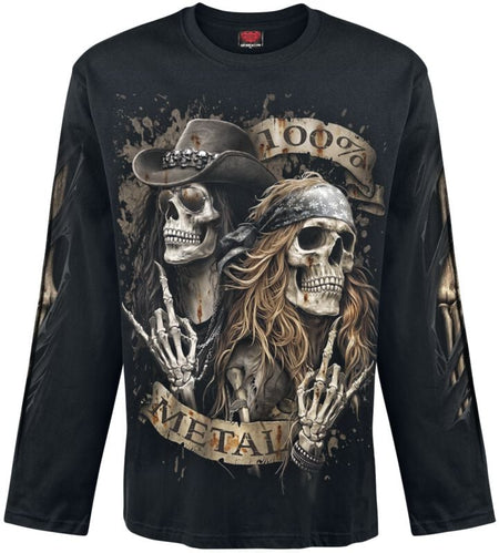 T-shirt manches longues  de Spiral - Pure Metal - M à XXL - pour Homme - noir - Spiral