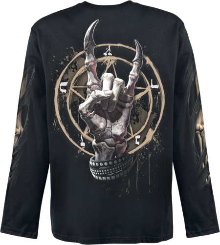 T-shirt manches longues  de Spiral - Pure Metal - M à XXL - pour Homme - noir - Spiral - View 2