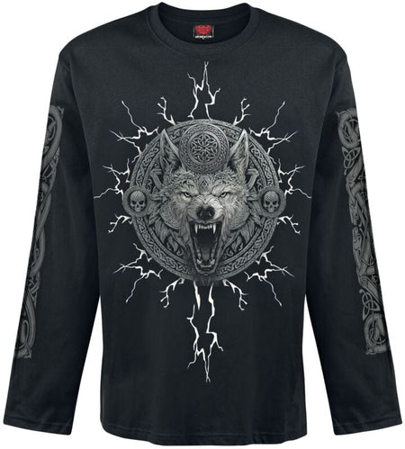 T-shirt manches longues  de Spiral - Valhalla - M à XXL - pour Homme - noir - Spiral