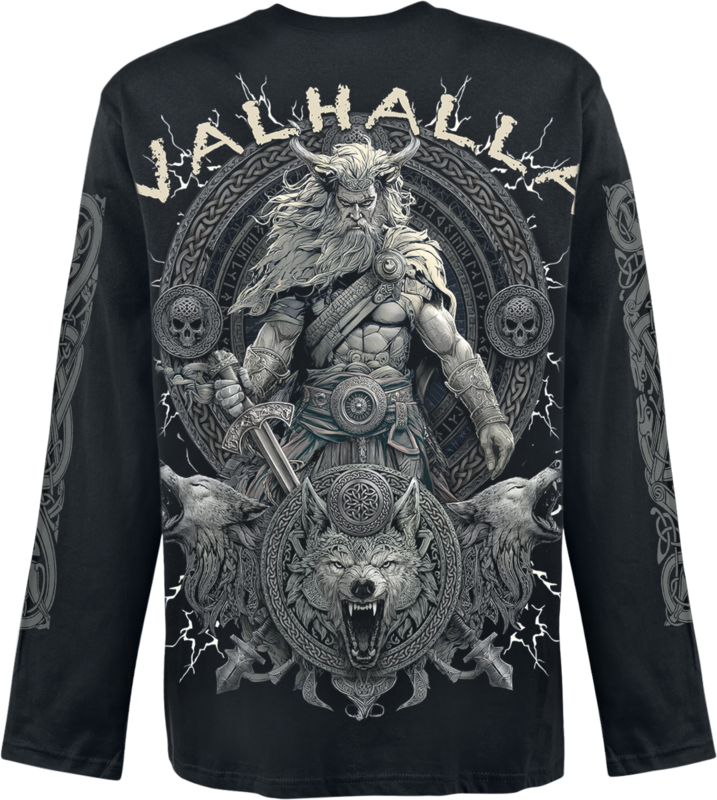 T-shirt manches longues  de Spiral - Valhalla - M à XXL - pour Homme - noir - Spiral - View 2