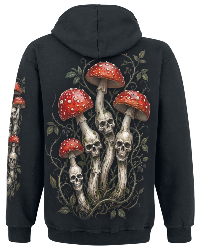 Sweat-shirt à capuche  de Spiral - Shrooms - S à 4XL - pour Homme - noir - Spiral - View 2