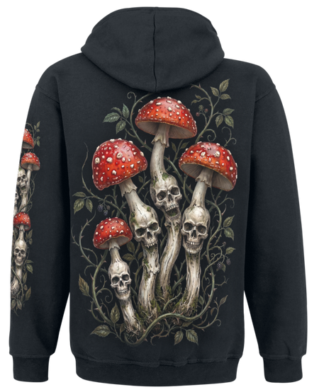 Sweat-shirt à capuche  de Spiral - Shrooms - S à 4XL - pour Homme - noir - Spiral - View 2