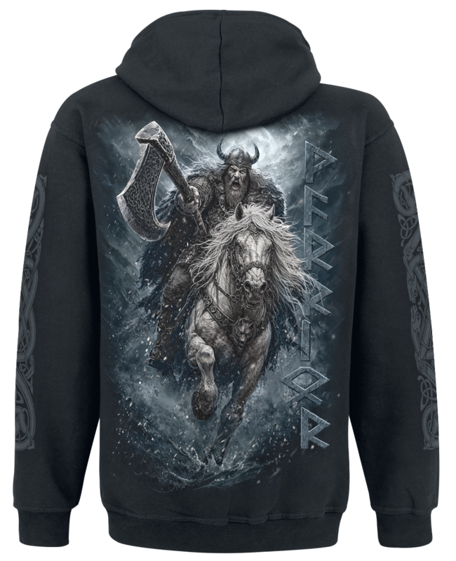 Sweat-shirt à capuche  de Spiral - Viking Rampage - XL à 3XL - pour Homme - noir - Spiral - View 2