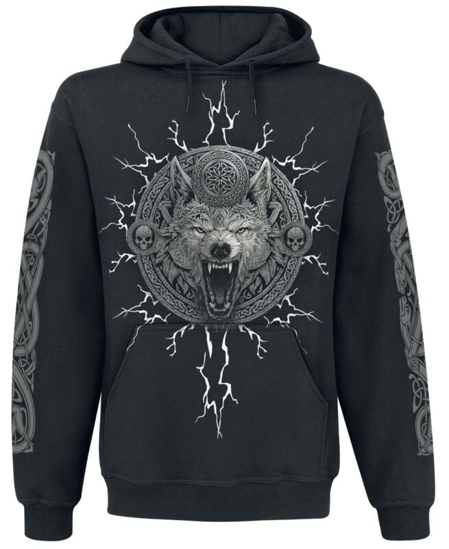 Sweat-shirt à capuche  de Spiral - Valhalla - S à 4XL - pour Homme - noir - Spiral