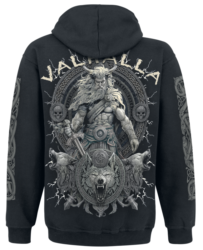 Sweat-shirt à capuche  de Spiral - Valhalla - S à 4XL - pour Homme - noir - Spiral - View 2