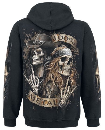 Sweat-shirt à capuche  de Spiral - Pure Metal - L à XXL - pour Homme - noir - Spiral - View 2