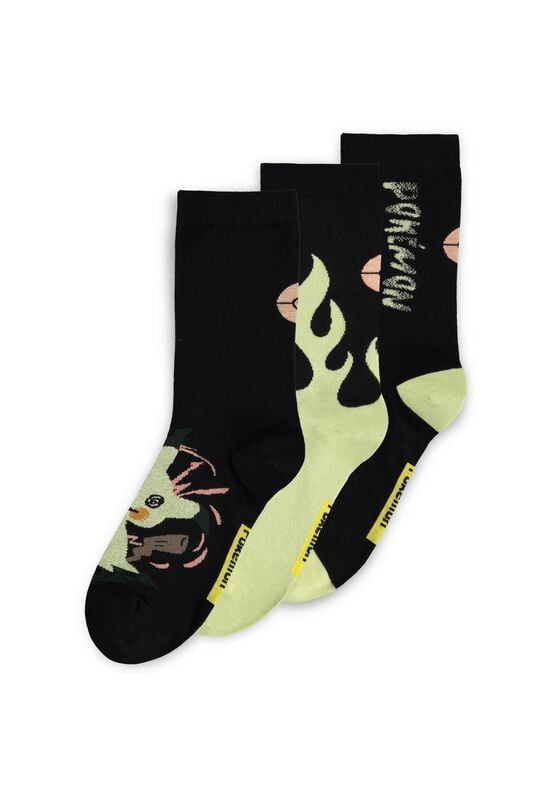 Chaussettes Gaming de Pokémon - Phosphorescent - EU39-42 à EU 43-46 - pour Unisexe - noir - Pokémon