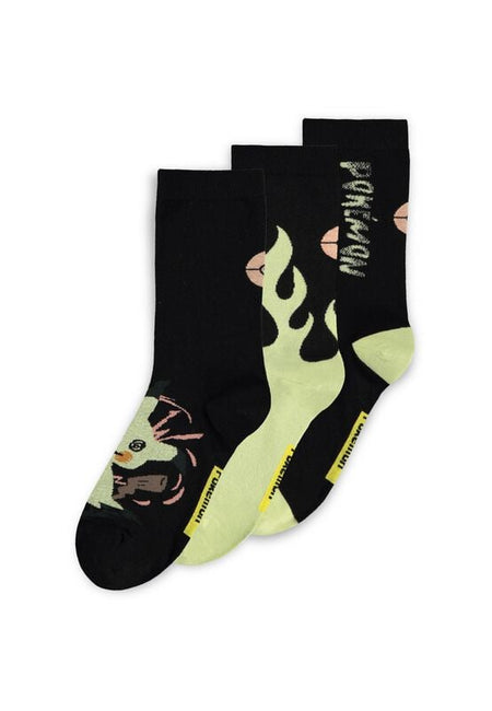 Chaussettes Gaming de Pokémon - Phosphorescent - EU39-42 à EU 43-46 - pour Unisexe - noir - Pokémon