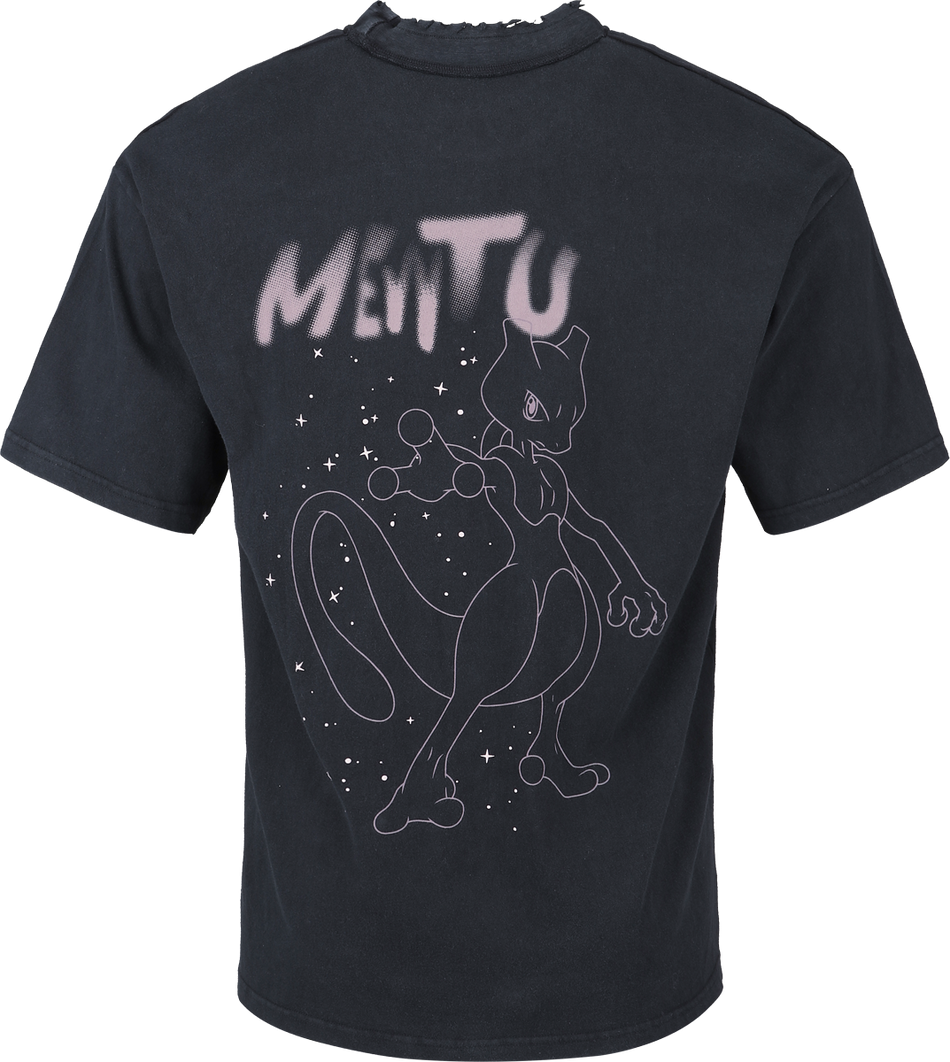T-Shirt Oversize Gaming de Pokémon - Mewto - S à XXL - pour Homme - noir - Pokémon - View 2