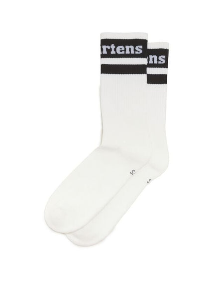 Chaussettes  de Dr. Martens - Athletic Logo Sock - white+black Organic Cotton Blend - S-M à M-L - pour Unisexe - blanc/noir - Dr. Martens