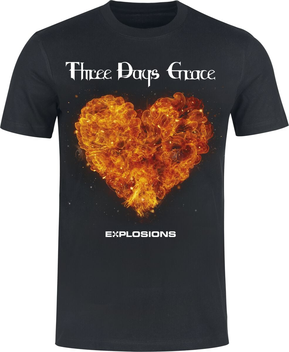 T-Shirt Manches courtes  de Three Days Grace - Grace Explotions - S à 3XL - pour Homme - noir - Three Days Grace