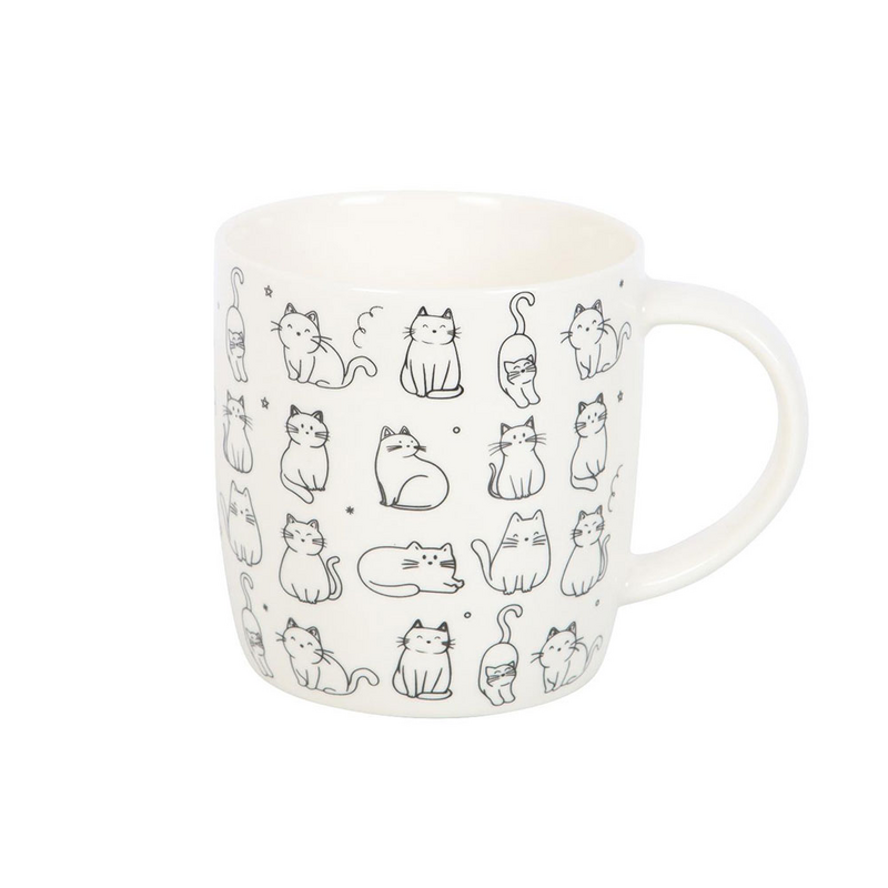 Mug Fun de Tierisch - White Happy Cat - pour Indifférent - blanc - Tierisch - View 2