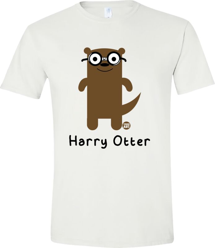 T-Shirt Manches courtes Fun de Todd Goldman - Harry Otter - M à 3XL - pour Homme - blanc - Todd Goldman