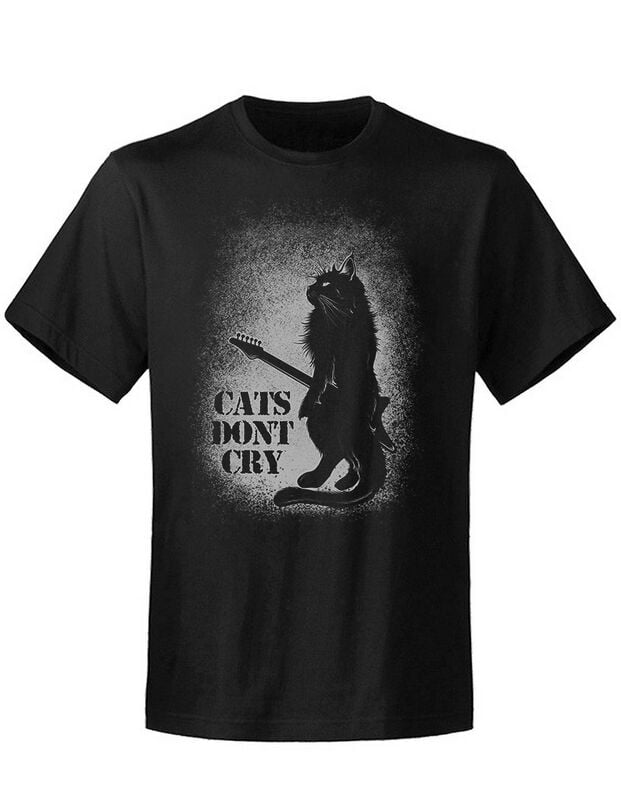 T-Shirt Manches courtes  de Hysteria Ink - Cats Don't Cry - S à 5XL - pour Homme - noir - Hysteria Ink