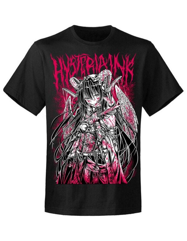 T-Shirt Manches courtes  de Hysteria Ink - Manga Death Angel Ink - S à 5XL - pour Homme - noir - Hysteria Ink