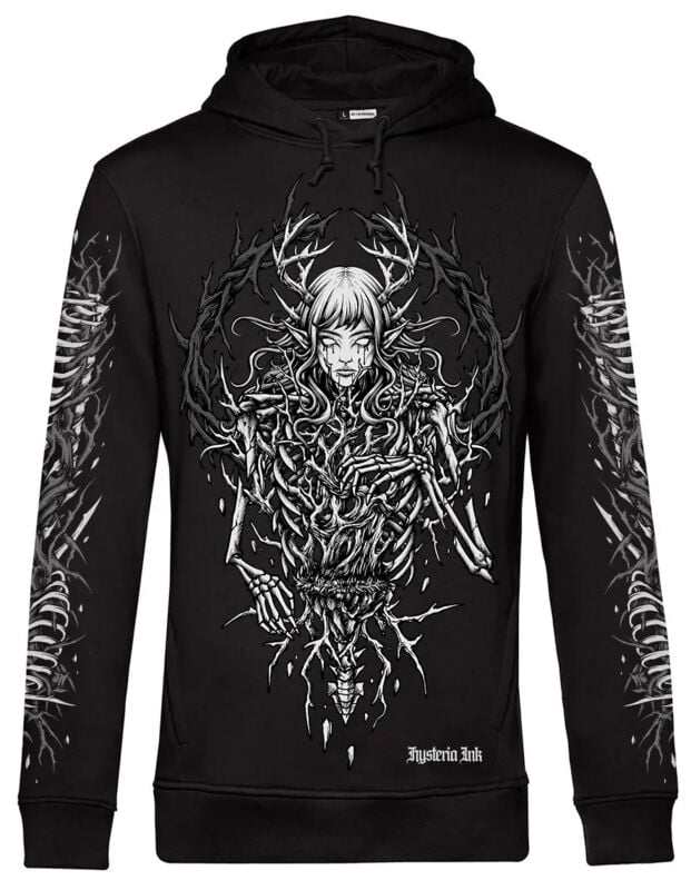 Sweat-shirt à capuche  de Hysteria Ink - Abyss Ink - S à 3XL - pour Homme - noir - Hysteria Ink