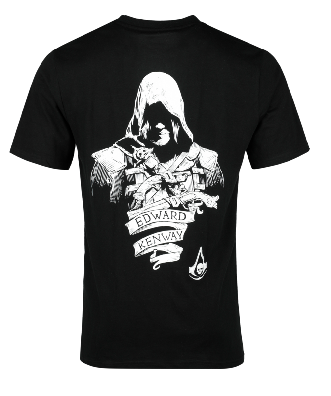 T-Shirt Manches courtes Gaming de Assassin's Creed - Black Flag Resynced - Edward Édition Limitée (Phosphorescent) - S à XXL - pour Unisexe - noir - Assassin's Creed - View 2