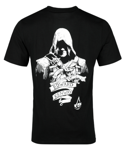 T-Shirt Manches courtes Gaming de Assassin's Creed - Black Flag Resynced - Edward Édition Limitée (Phosphorescent) - S à XXL - pour Unisexe - noir - Assassin's Creed - View 2