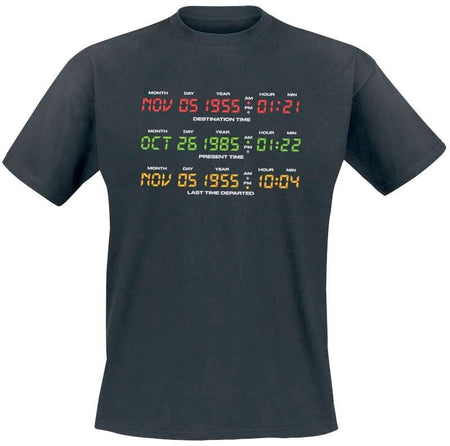 T-Shirt Manches courtes  de Retour Vers Le Futur - Delorean Display - Heavyweight - S à 5XL - pour Unisexe - noir - Retour Vers Le Futur
