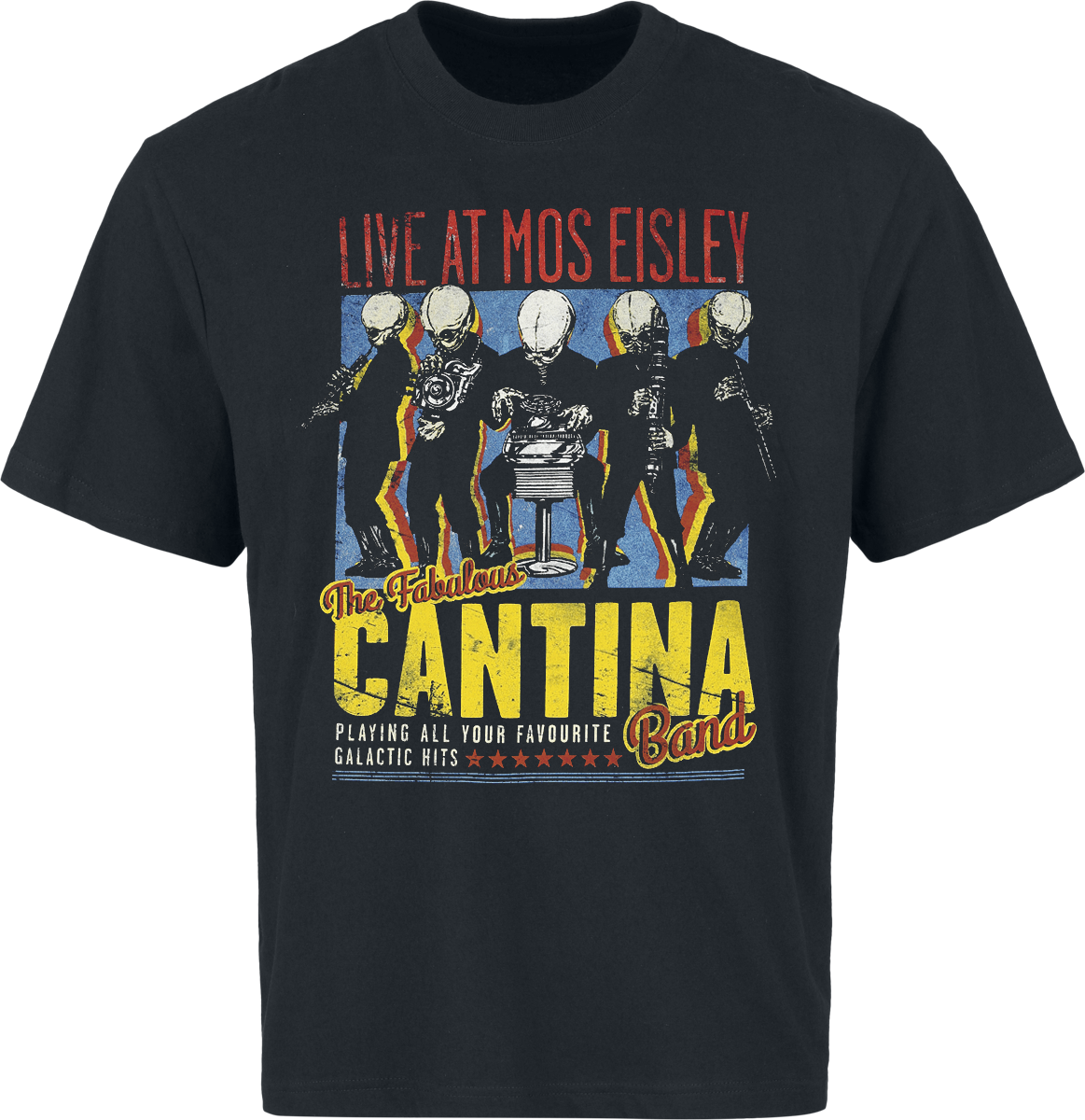 T-Shirt Manches courtes Disney de Star Wars - Cantina Band On Tour - Heavyweight - M à XXL - pour Homme - noir - Star Wars - View 2