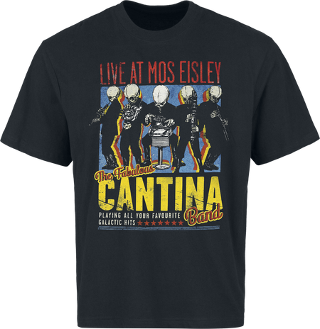 T-Shirt Manches courtes Disney de Star Wars - Cantina Band On Tour - Heavyweight - M à XXL - pour Homme - noir - Star Wars - View 2
