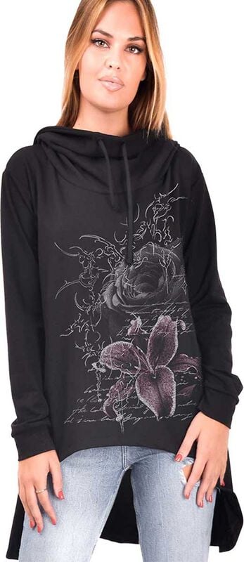 Sweat-shirt à capuche  de Outer Vision - Whimsy Woman's Hoodie Sia - S à XXL - pour Femme - noir - Outer Vision