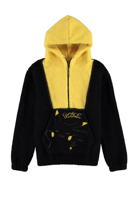 Sweat-shirt zippé à capuche Gaming de Pokémon - Pikachu - Polaire - S à XXL - pour Homme - noir - Pokémon