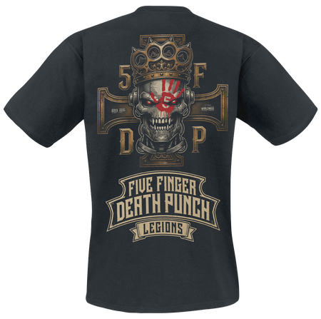 T-Shirt Manches courtes  de Five Finger Death Punch - Knuckles Legions - S à 5XL - pour Homme - noir - Five Finger Death Punch - View 2