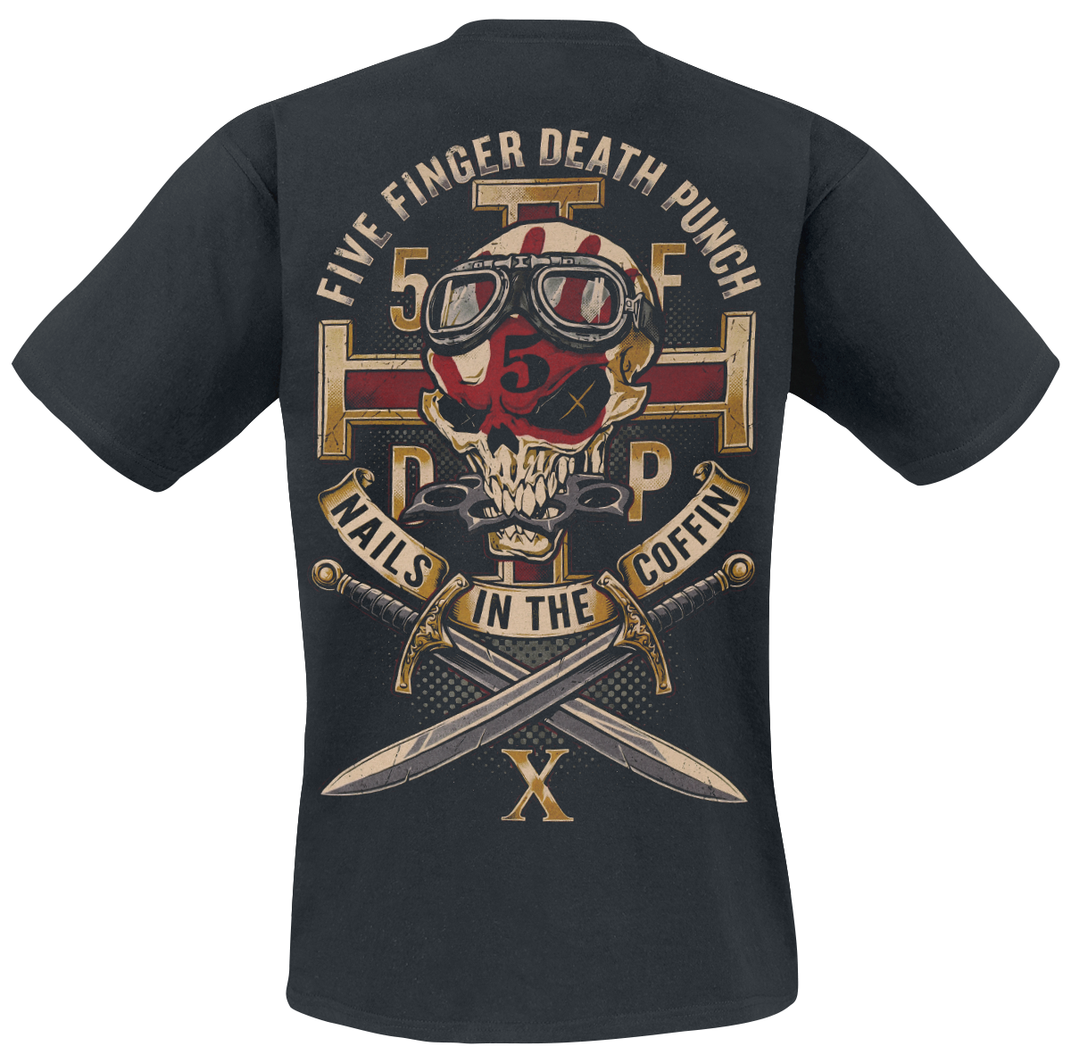 T-Shirt Manches courtes  de Five Finger Death Punch - Nails In The Coffin - S à 5XL - pour Homme - noir - Five Finger Death Punch - View 2