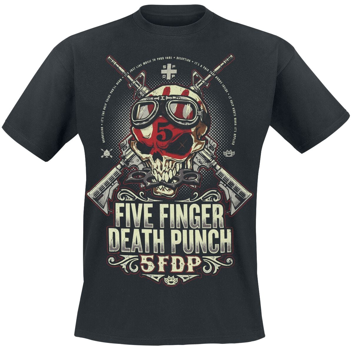 T-Shirt Manches courtes  de Five Finger Death Punch - Protector - S à 5XL - pour Homme - noir - Five Finger Death Punch
