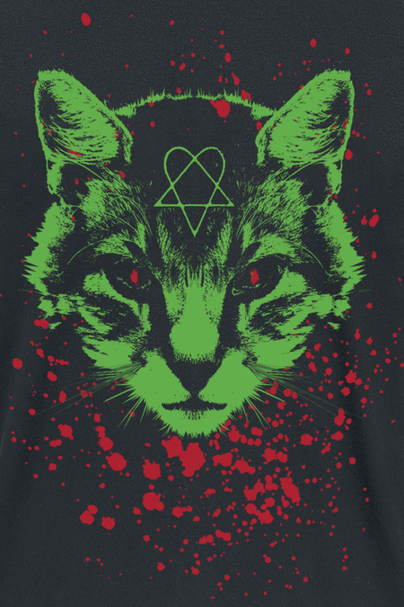 T-Shirt Manches courtes  de HIM - Spectral Puss And The Ectrogram - S à 5XL - pour Homme - noir - HIM - View 2