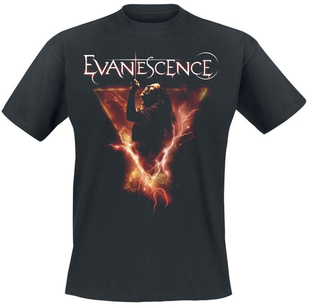T-Shirt Manches courtes  de Evanescence - Amy Lightning Triangle - M à 5XL - pour Homme - noir - Evanescence