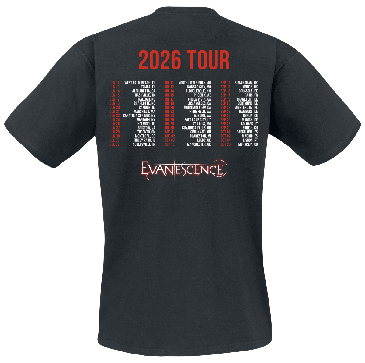 T-Shirt Manches courtes  de Evanescence - Amy Lightning Triangle - M à 5XL - pour Homme - noir - Evanescence - View 2