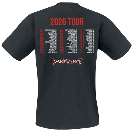 T-Shirt Manches courtes  de Evanescence - Amy Lightning Triangle - M à 5XL - pour Homme - noir - Evanescence - View 2