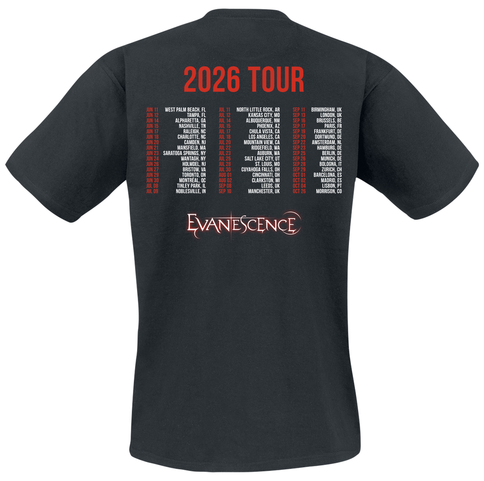 T-Shirt Manches courtes  de Evanescence - Amy Lightning Triangle - S à 5XL - pour Homme - noir - Evanescence - View 2