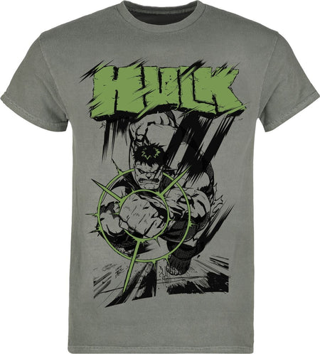 T-Shirt Manches courtes Disney de Hulk - Punch - S à XXL - pour Homme - vert - Hulk