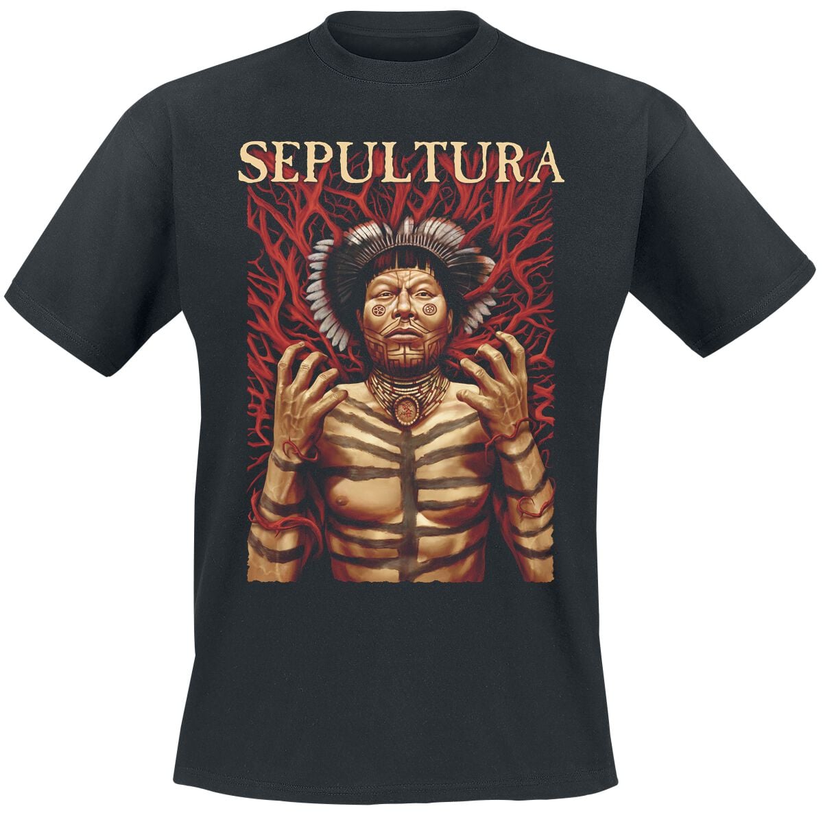 T-Shirt Manches courtes  de Sepultura - Roots - S à 5XL - pour Homme - noir - Sepultura