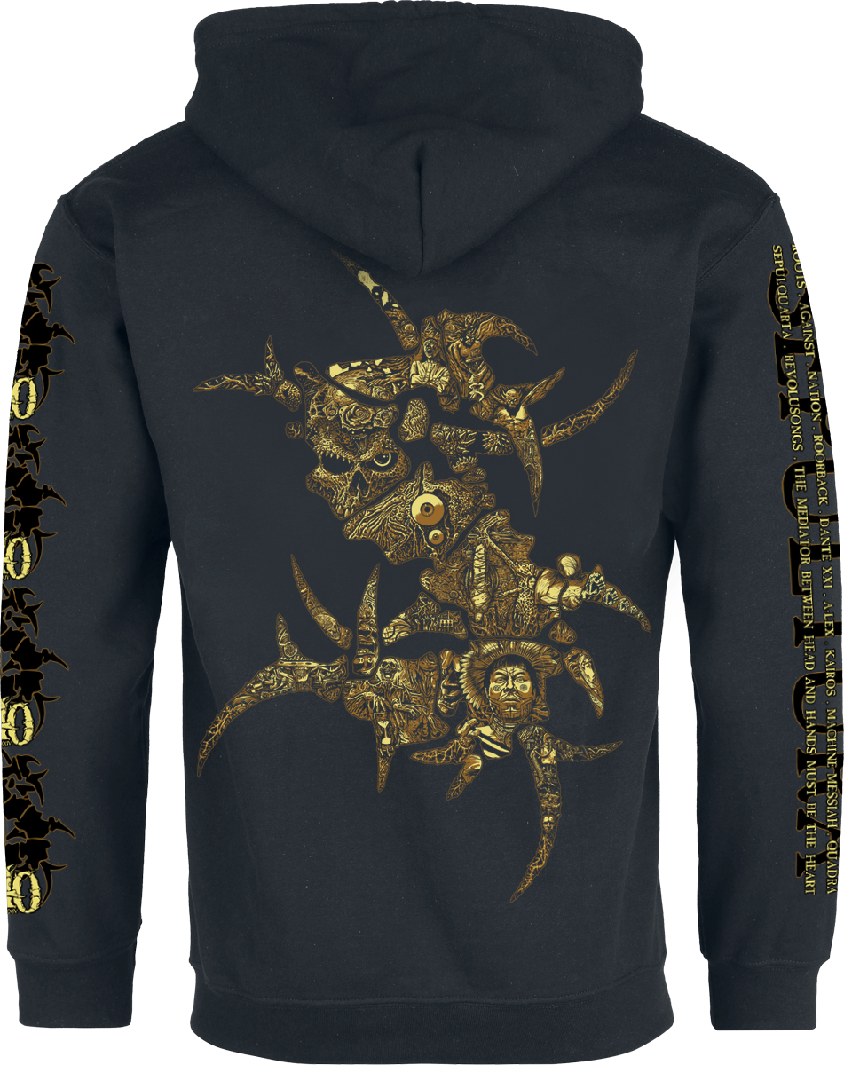 Sweat-shirt zippé à capuche  de Sepultura - Diskography - S à 5XL - pour Homme - noir - Sepultura - View 2