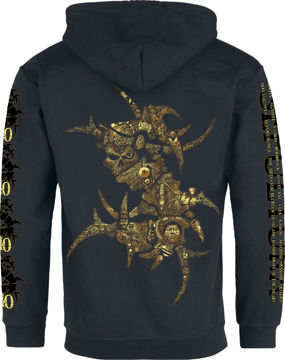 Sweat-shirt zippé à capuche  de Sepultura - Diskography - S à 5XL - pour Homme - noir - Sepultura - View 2