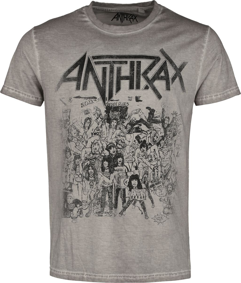 T-Shirt Manches courtes  de Anthrax - No Frills - S à 4XL - pour Homme - gris clair - Anthrax