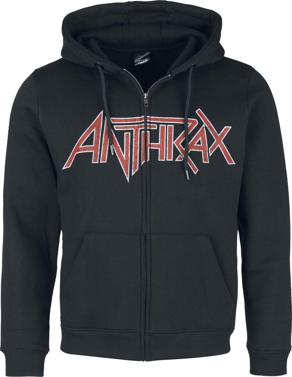 Sweat-shirt zippé à capuche  de Anthrax - Skater Guy - S à XXL - pour Homme - noir - Anthrax