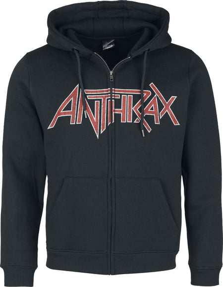 Sweat-shirt zippé à capuche  de Anthrax - Skater Guy - S à XXL - pour Homme - noir - Anthrax