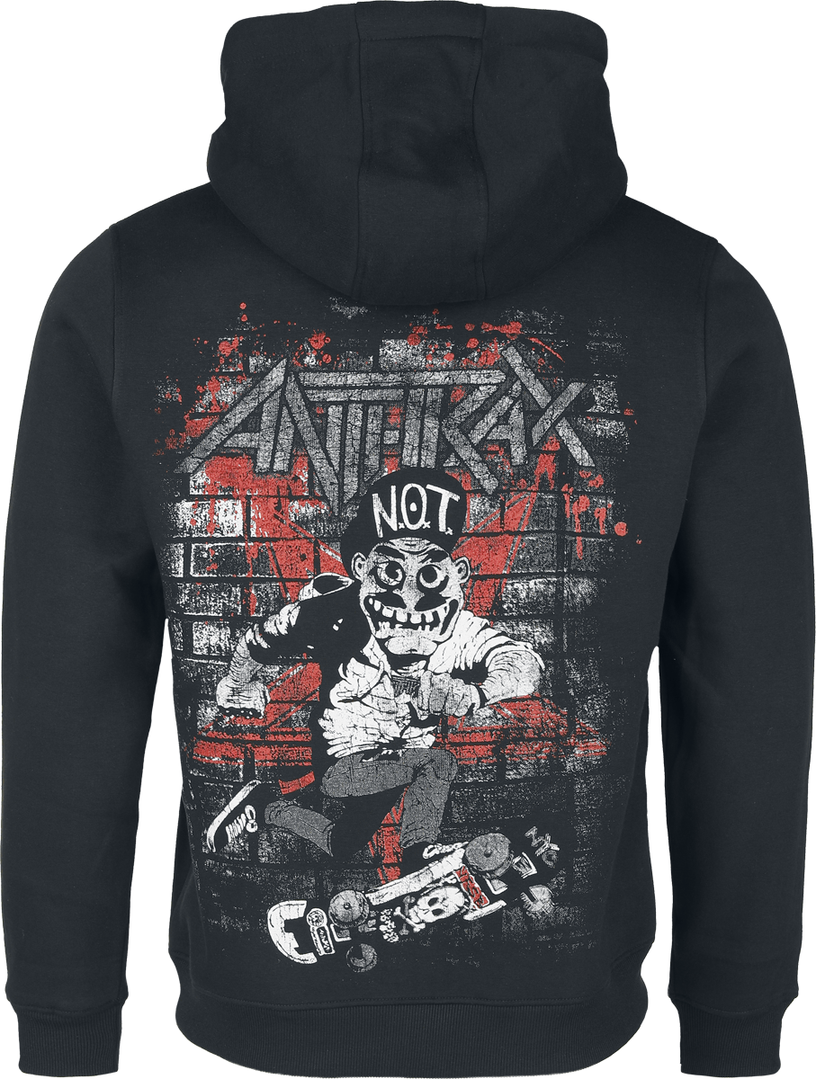 Sweat-shirt zippé à capuche  de Anthrax - Skater Guy - S à XXL - pour Homme - noir - Anthrax - View 2